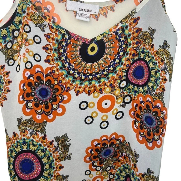 Sans Souci Boho Multicolored Camisole Size Medium - Picture 3 of 6